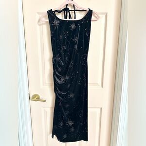 Cider Black and Silver Starburst Dress